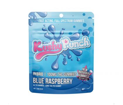 kushy punch blue raspberry gummies