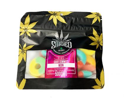 THC Edible 5000mg Neon Ring Gummies